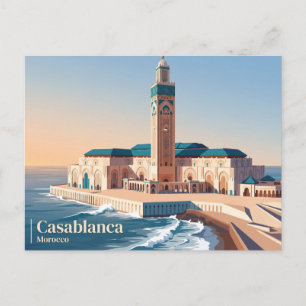 Cartão Postal Mesquita Hassan II Marrocos