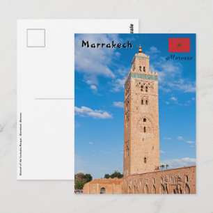 Cartão Postal Mesquita Koutoubia - Marrakech, Marrocos