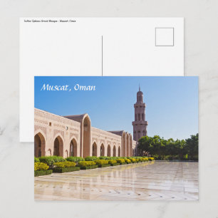 Cartão Postal Mesquita Sultan Qaboos Grand em Mascate, Omã