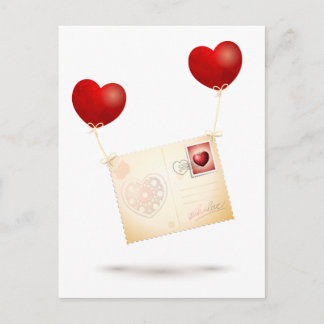 Cartão Postal Message of Love