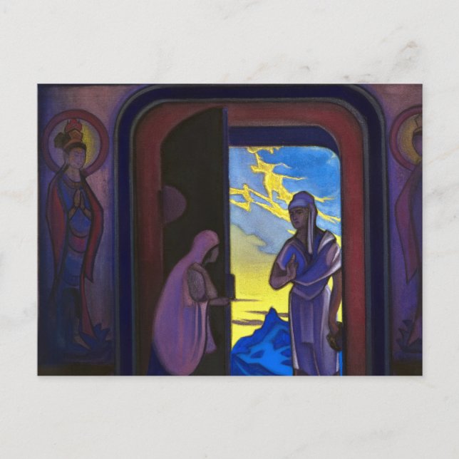 Cartão Postal Messenger, 1946, por Nicholas Roerich (Frente)