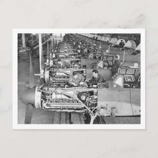 Cartão Postal Messerschmitt Bf109 Linha de produção de Regensbur