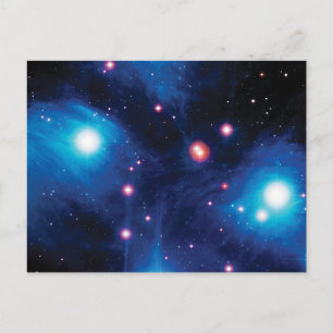 Cartão Postal Messier 45 Pleiades Star Cluster, Foto Espacial NA