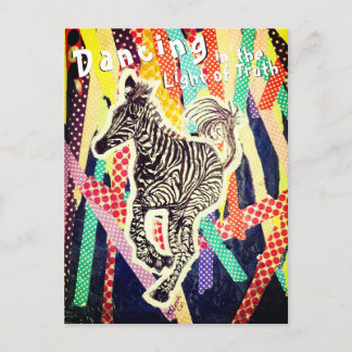 Cartão postal mestiço zebra dançante