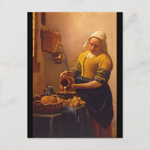 Cartão Postal mestrado de Kuchenmagd', janeiro Vermeer_Dutch
