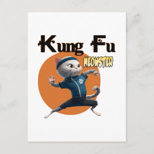Cartão Postal Mestre Meow Fu