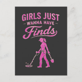 Cartão Postal Metal Detecting Pink Lady