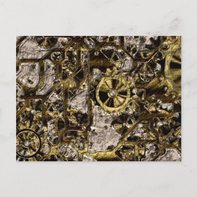Cartão Postal Metal Steampunk (Frente)