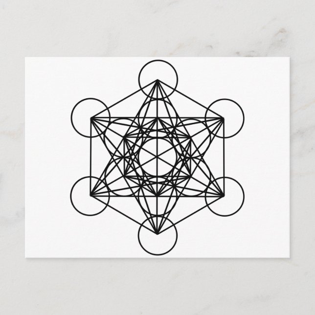 Cartão Postal Metatron Cube (Frente)