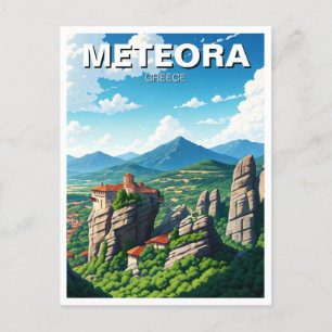Cartão Postal Meteora Grécia