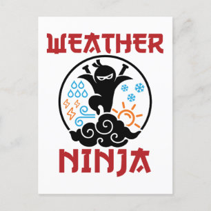Cartão Postal Meteorologista Meteorologista Ninja meteorologista