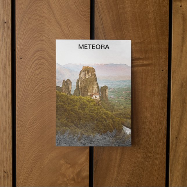 Cartão Postal Meterora Grécia Mounts Viagem (meteora greece mountains postcard)