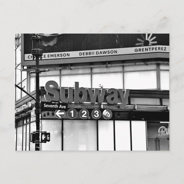 Cartão Postal Metrô da Seventh Avenue (Frente)