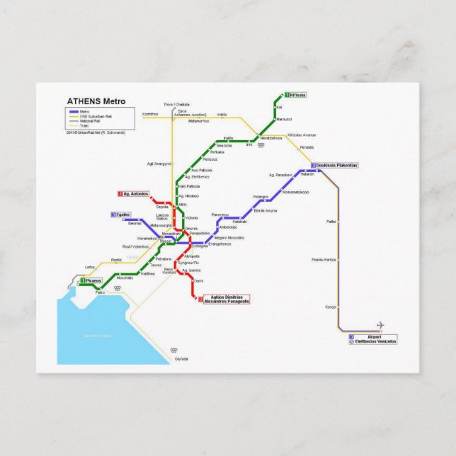 Cartão Postal metro de Atenas (Frente)