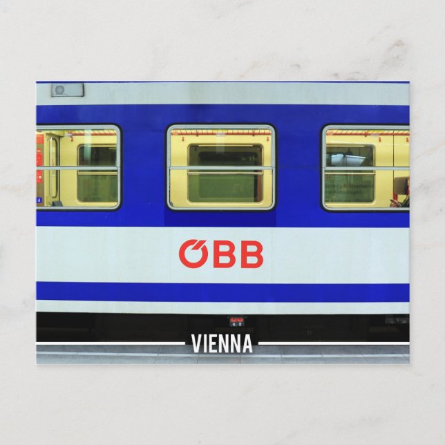 Cartão Postal Metro Trains de Viena, Áustria (Frente)