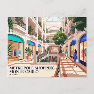 Cartão Postal Metropole Shopping Monte-Carlo Mônaco