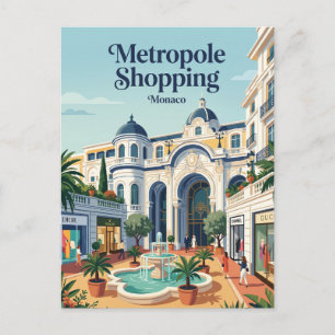 Cartão Postal Metropole Shopping Monte-Carlo Mônaco