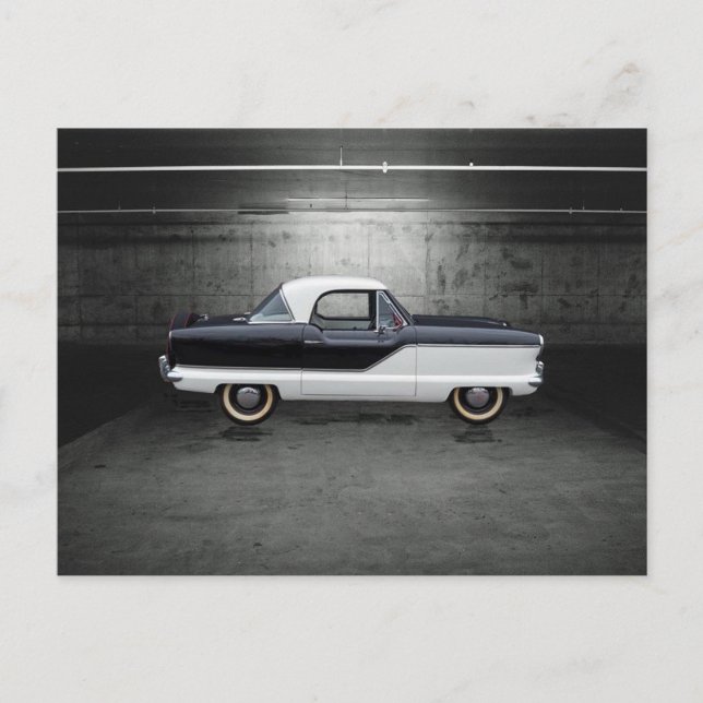 Cartão Postal Metropolitano de Nash Negro e Branco (Frente)