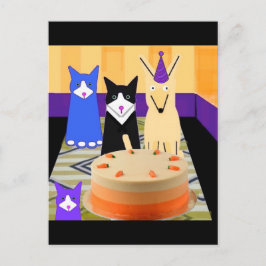 Cartão Postal Meu aniversário de cachorros,