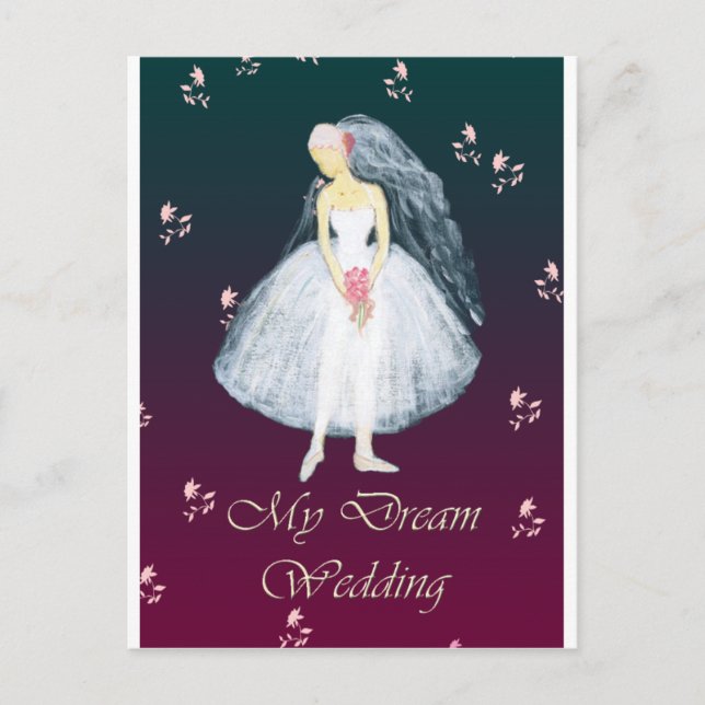 Cartão Postal Meu casamento dos sonhos (Frente)