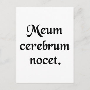 Cartão Postal Meu cérebro dói.