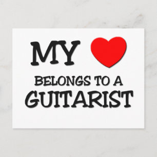 Cartão Postal Meu Coração É De Um GUITARISTA