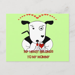 Cartão Postal Meu Coração Pertence à Minha Mamãe