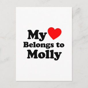 Cartão Postal Meu Coração Pertence à Molly
