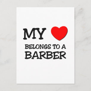 Cartão Postal Meu Coração Pertence A Um BARBER