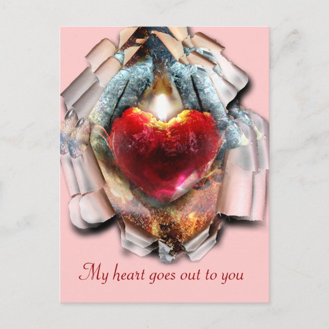 Cartão Postal Meu coração vai... (Frente)