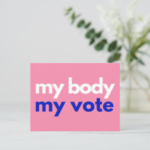 Cartão Postal Meu Corpo Meu Voto