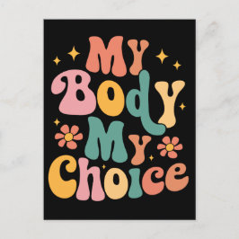 Cartão Postal Meu Corpo Minha Escolha Feminista Escolha Pró