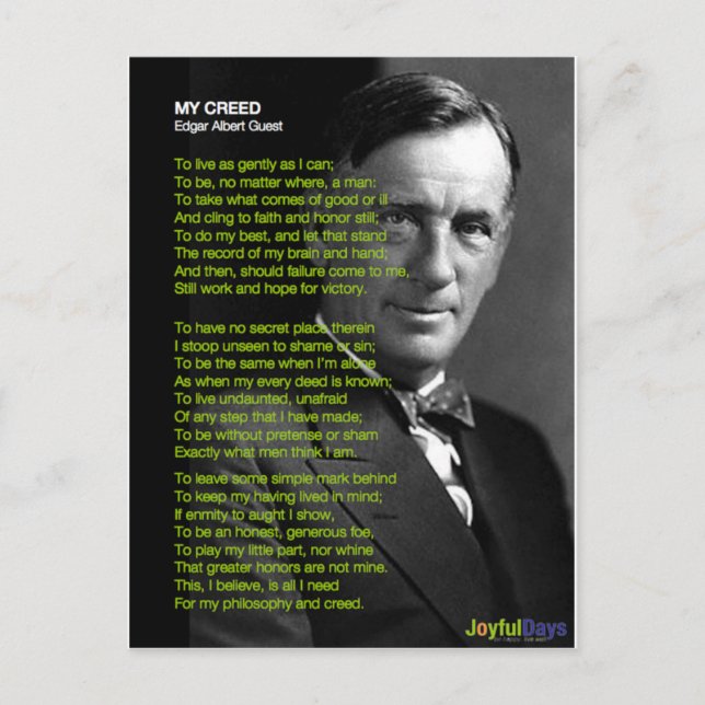 Cartão Postal Meu credo (Frente)