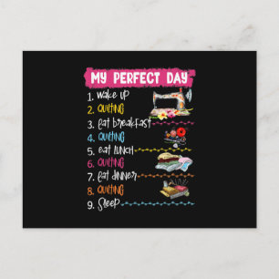 Cartão Postal Meu Dia Perfeito Acordo Quilting E Costura