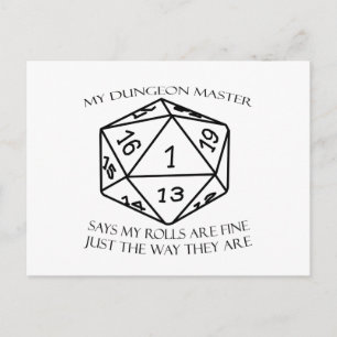 Cartão Postal Meu Dungeon Master