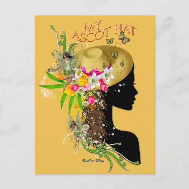 Cartão Postal Meu evento de chapéu (Frente)