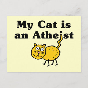 Cartão Postal Meu Gato É Ateísta