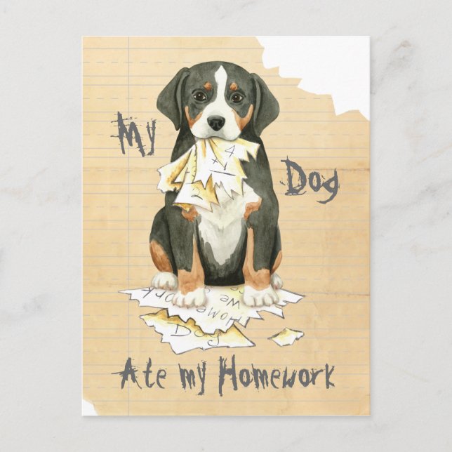 Cartão Postal Meu GSMD Comeu Meu Trabalho De Casa (Frente)