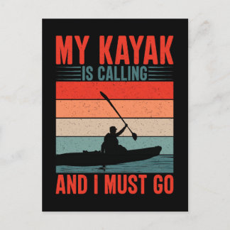 Cartão Postal Meu Kayak está chamando e eu preciso ir