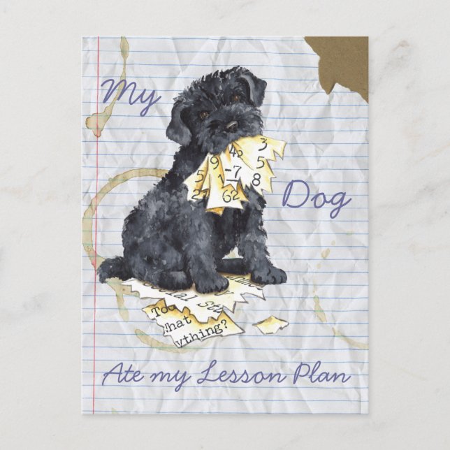 Cartão Postal Meu Kerry Comeu Meu Plano de Lição (Frente)