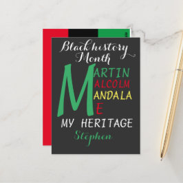 Cartão Postal Meu legado negro herdado histórico negro mês