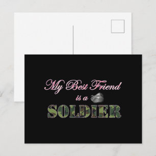Cartão Postal Meu Melhor Amigo é Soldado - Esposa Militar