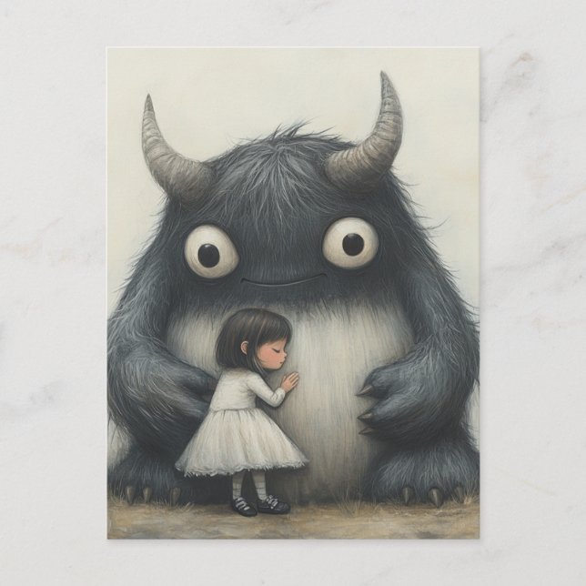 Cartão Postal Meu melhor amigo filho e monstro (Frente)