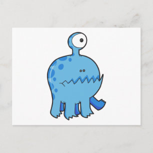 Cartão Postal meu monstro ciclope azul de estimação