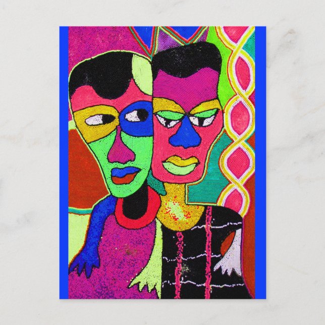 CARTÃO POSTAL MEU NAMORADA E EU, MOJISOLA AGBADAMOSI OKUBU (Frente)