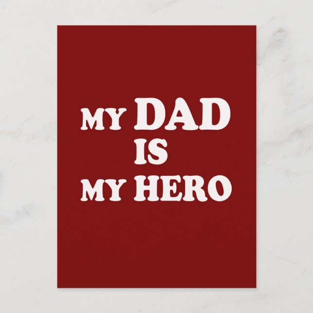 Cartão Postal Meu pai é meu herói (Frente)