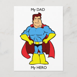 Cartão Postal Meu Pai Meu SuperHerói Herói