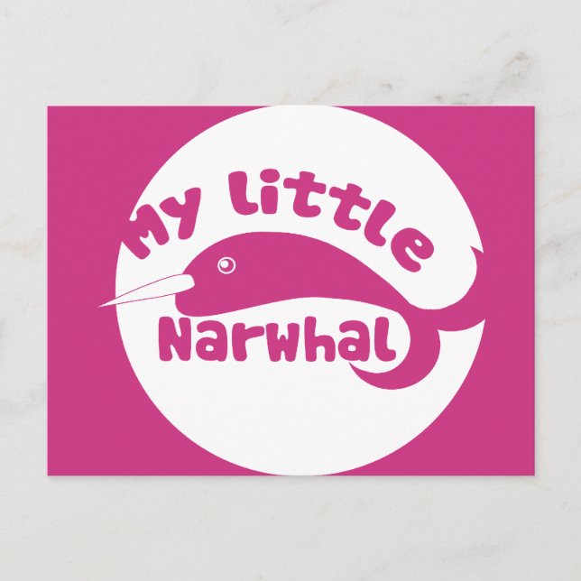 Cartão Postal Meu Pequeno Narwhal (Frente)