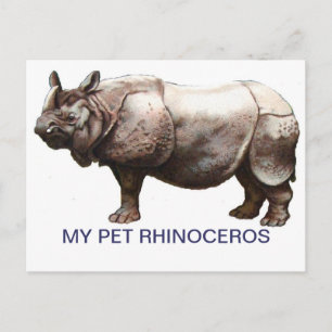 CARTÃO POSTAL MEU PET RHINOCEROS