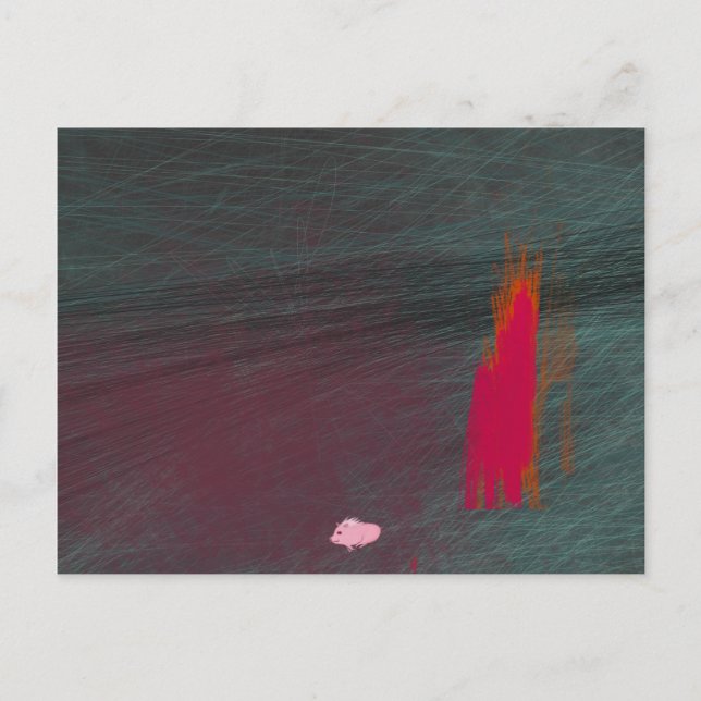 Cartão Postal Meu porco queimou a casa (Frente)